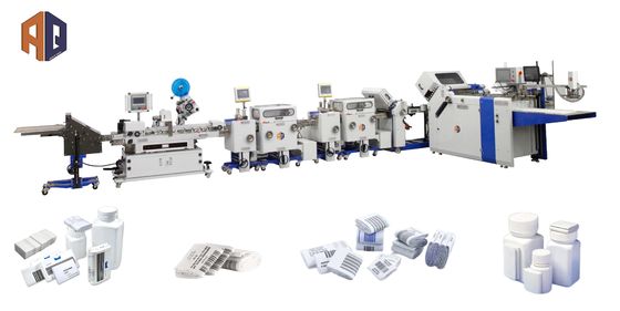 Łatwe w obsłudze duży format Pharmaceutical Leaflet Folding Machine Pharma Outsert Production System